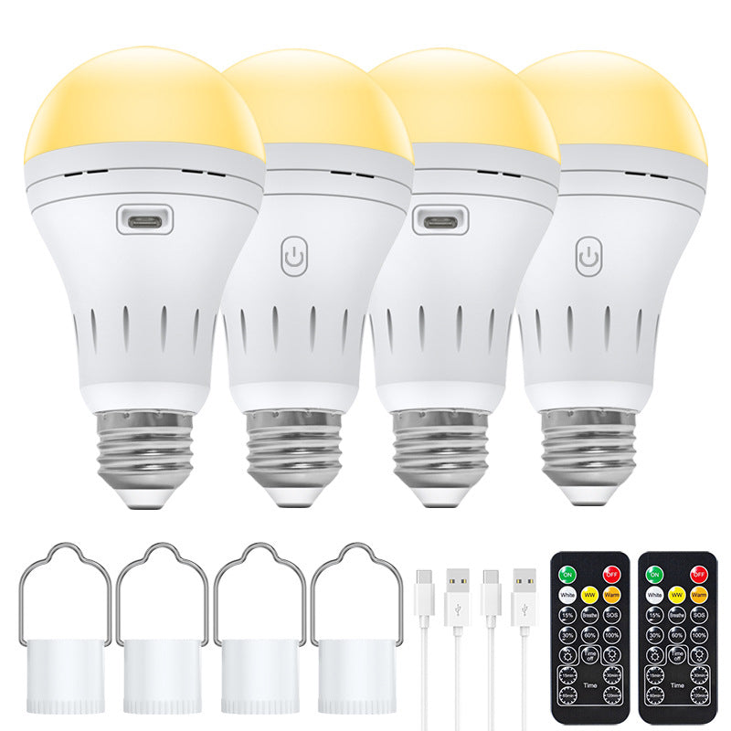 Multifunctional Portable Rechargeable LED Bulb with Remote Control