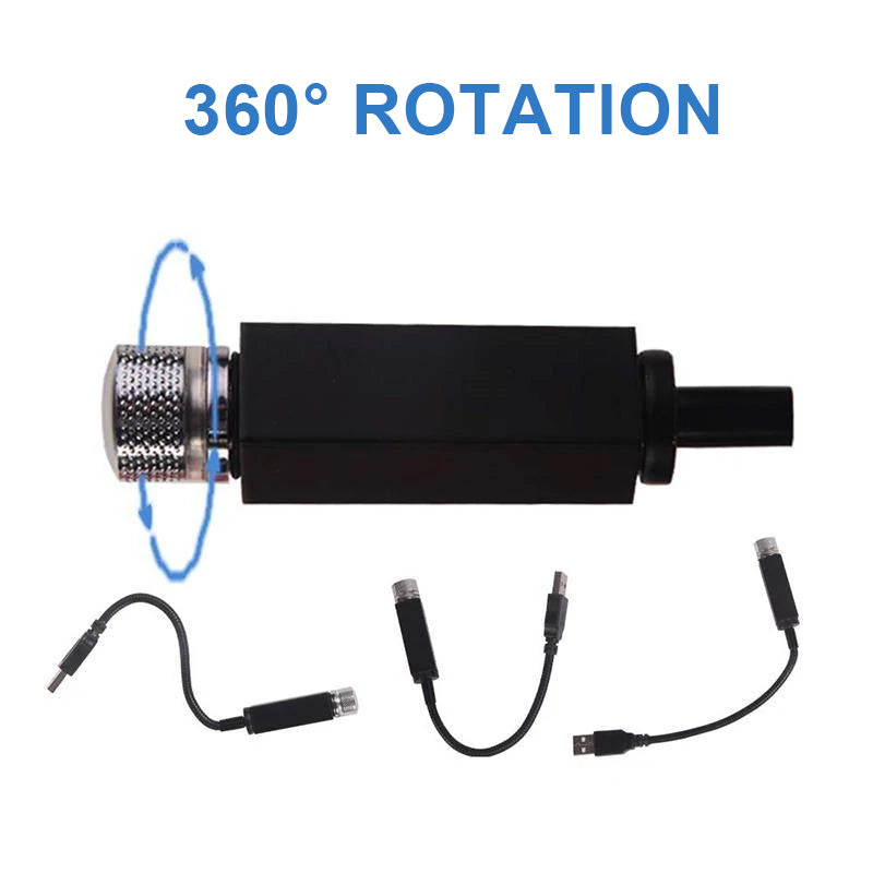 Romantic USB night light for car roof and home