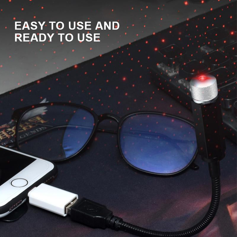 Romantic USB night light for car roof and home