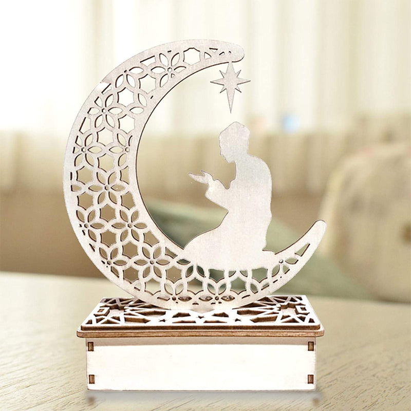 Wooden Eid Mubarak Ramadan LED Decoration Light