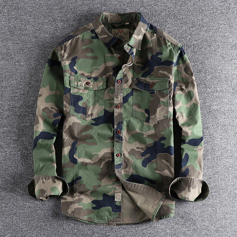 Men's long sleeve camouflage work shirt