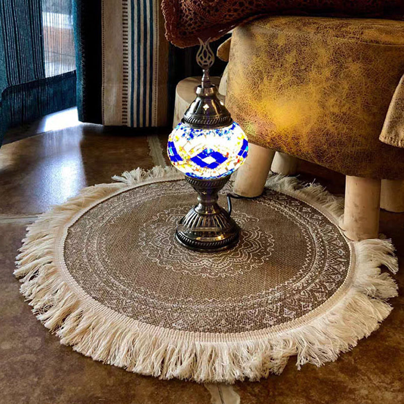 Round Embroidery Nordic Style Table Placemat