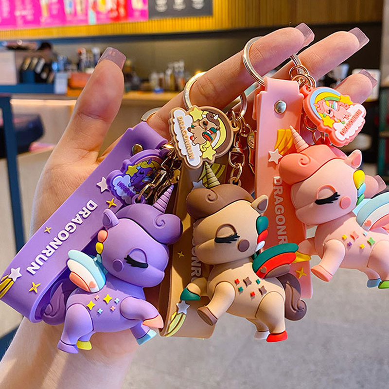 Rainbow Fairy Unicorn Keychain (8 colours)