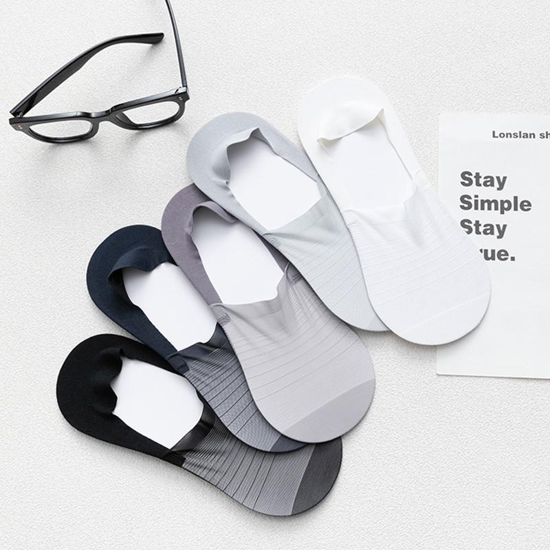 Men's Invisible Ice Silk Boat Socks