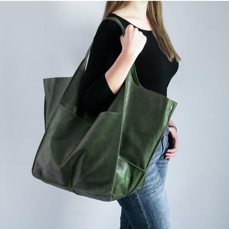 Women's Large Capacity Leather Handbags