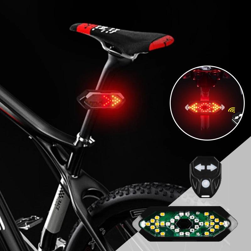 Bicycle turn signal USB rechargeable bicycle tail light