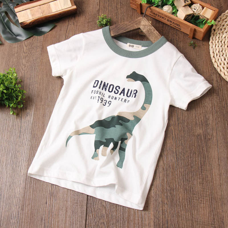 Boy's cotton summer short-sleeved T-shirt 2021