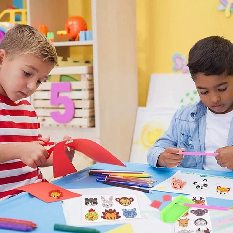 Children's DIY cartoon diamond sticking paintings