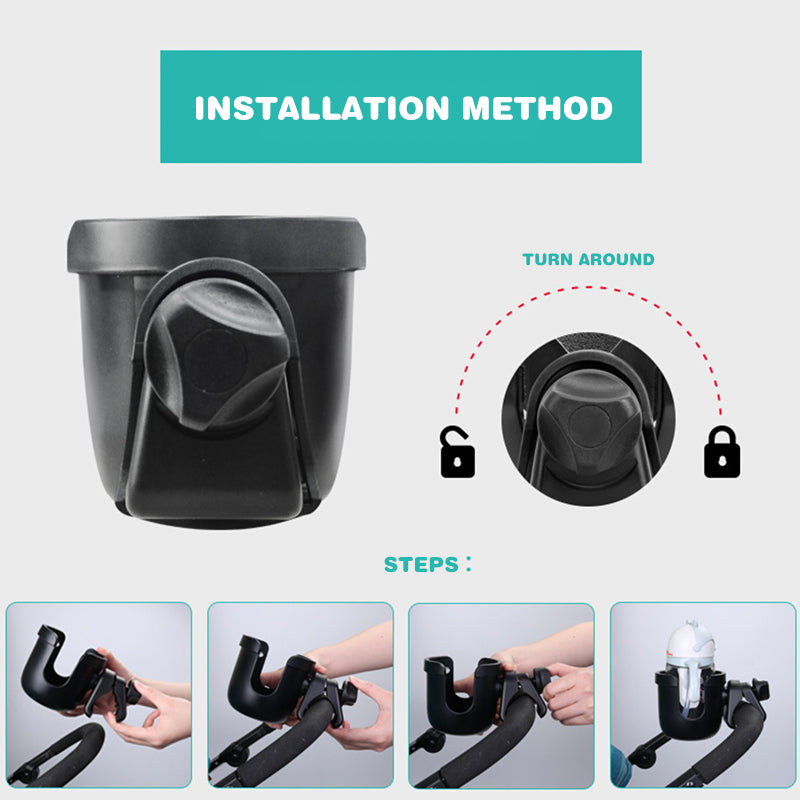 ABS anti-drop baby stroller milk cup holder