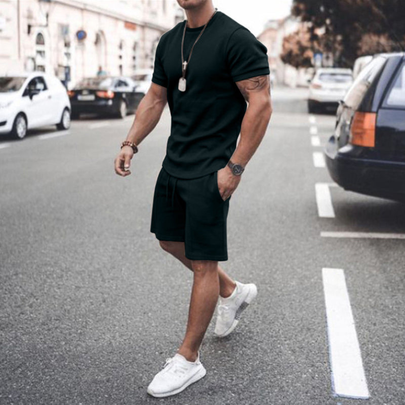 Men's Summer 2pcs Short Sport Tracksuits