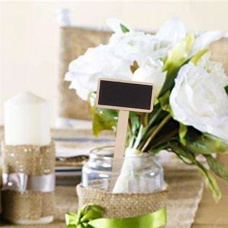 20 Pieces Mini Wooden Chalkboard Plant Markers