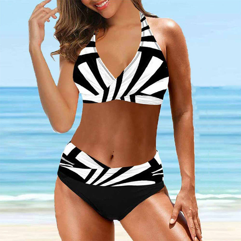 Striped Halter Bikini