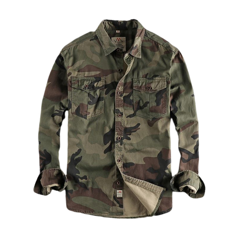 Men's long sleeve camouflage work shirt