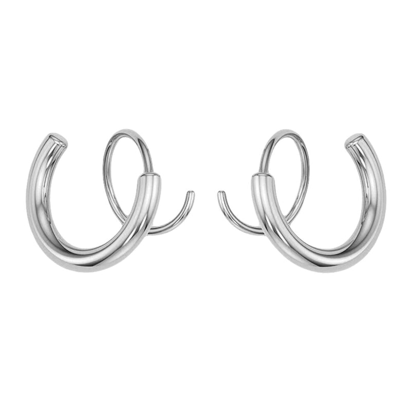 Minimalist Twist Wrap Crawler Climber Cuff Earrings