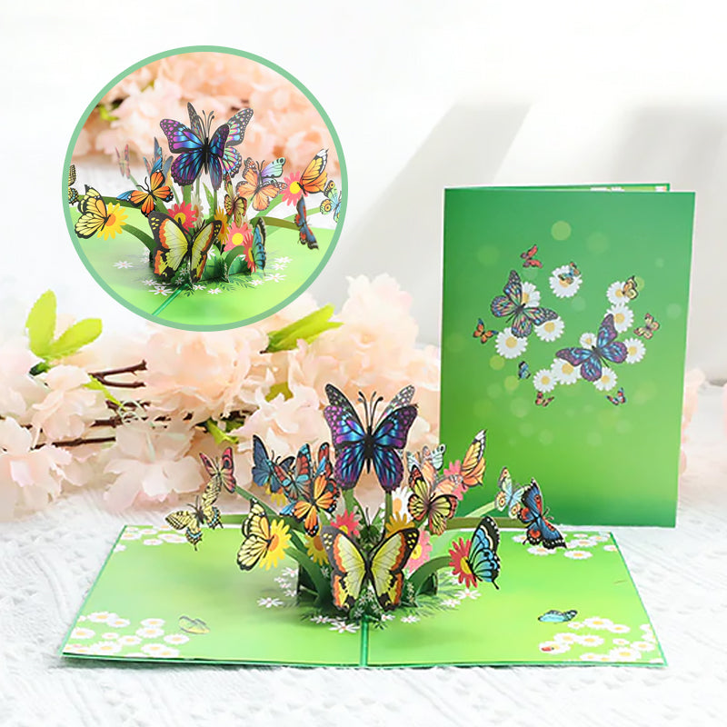 Colorful Butterflies Pop-up Card