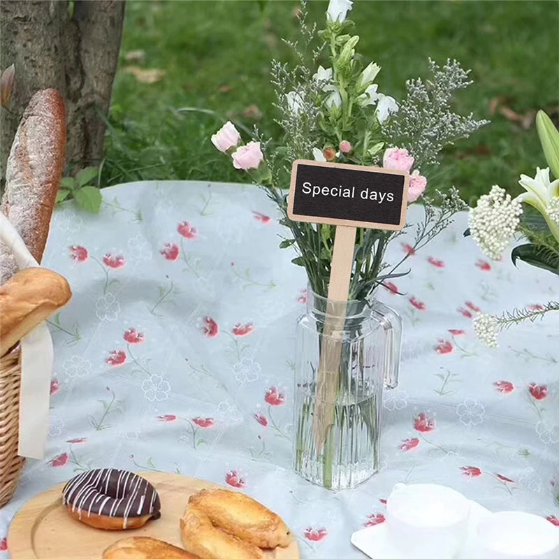20 Pieces Mini Wooden Chalkboard Plant Markers