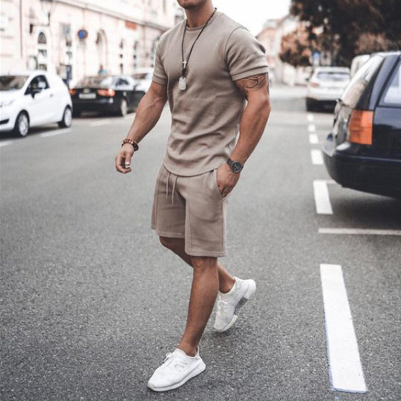 Men's Summer 2pcs Short Sport Tracksuits