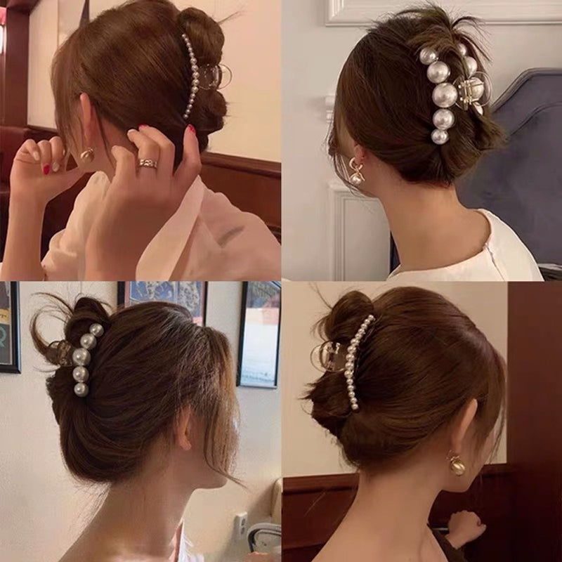 Big pearl hair clip female accessories headwear