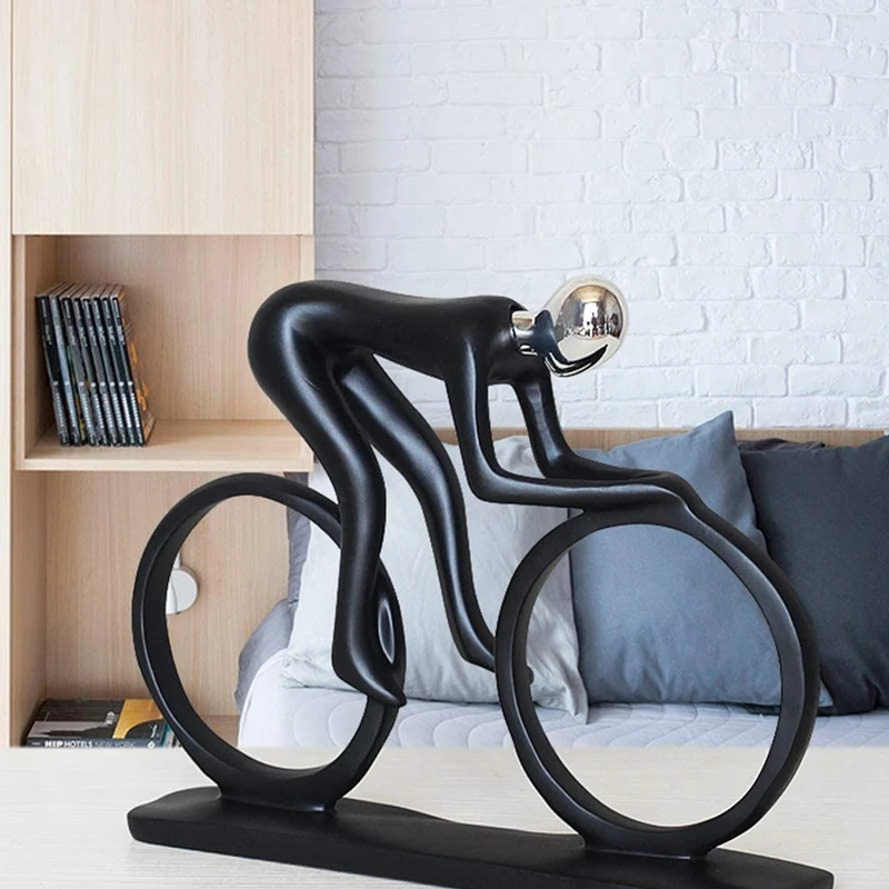 Creative cyclist statue decoration