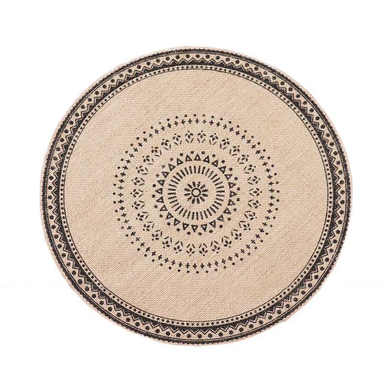 Round Embroidery Nordic Style Table Placemat