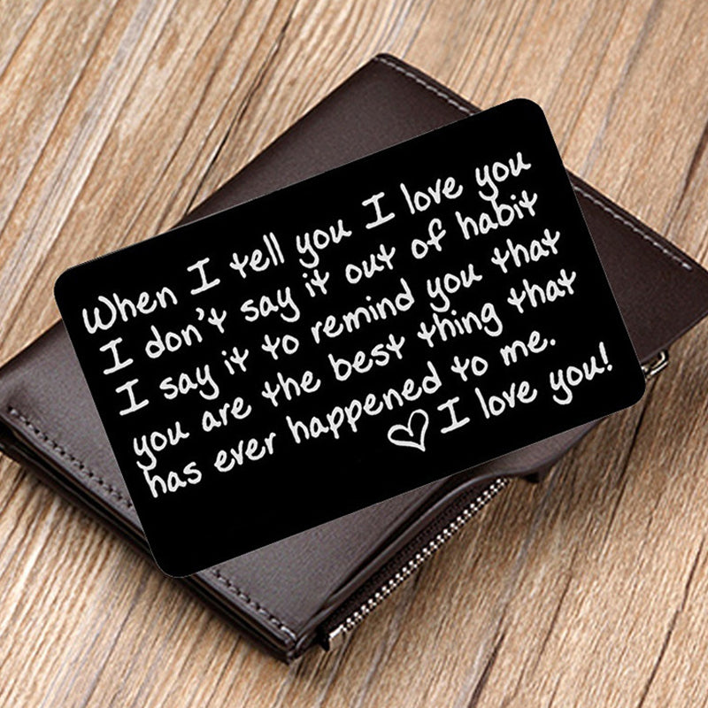 Stainless Steel Lettering Card
