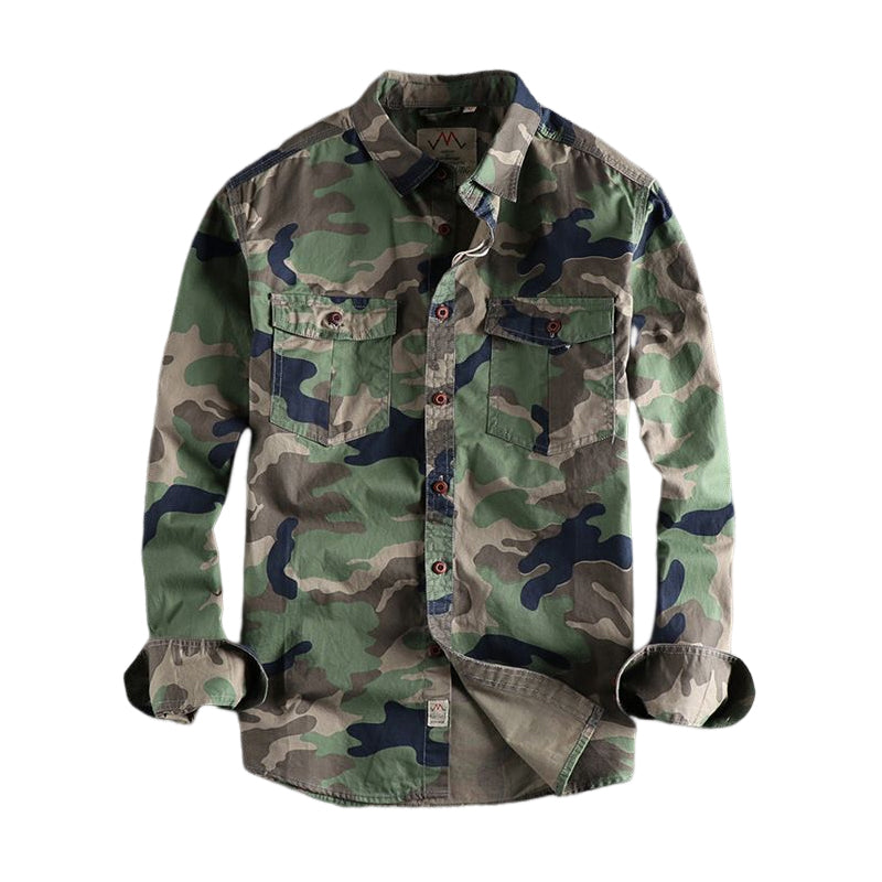 Men's long sleeve camouflage work shirt