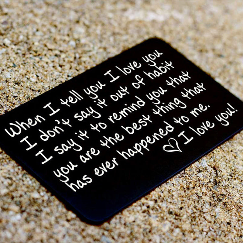 Stainless Steel Lettering Card