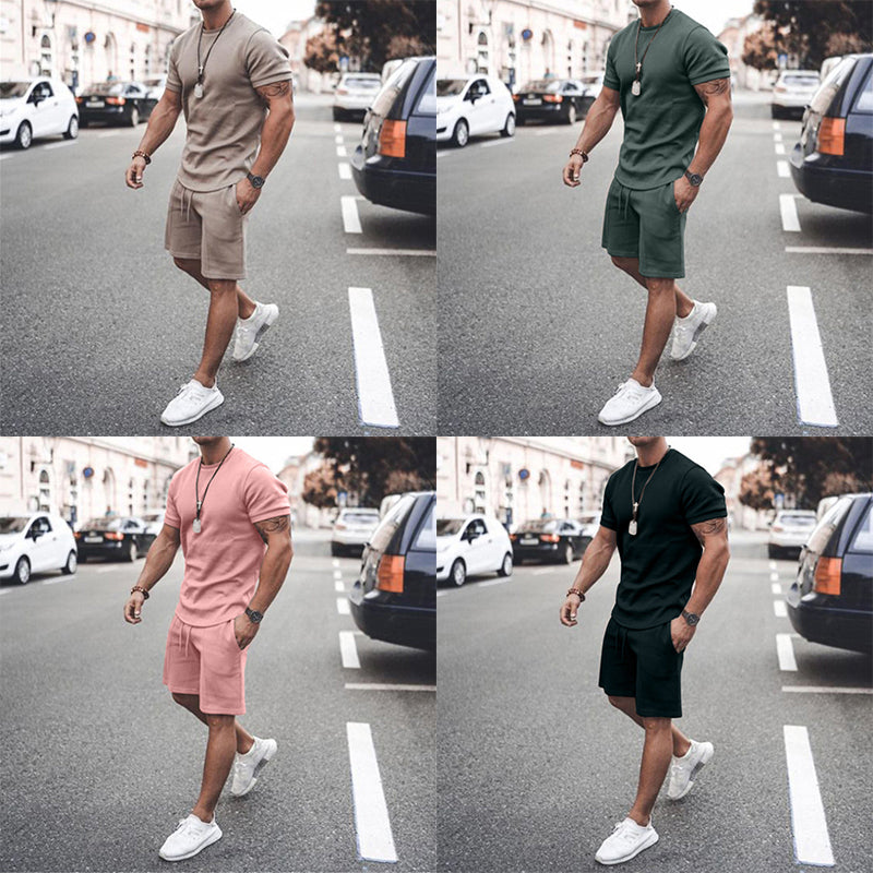 Men's Summer 2pcs Short Sport Tracksuits