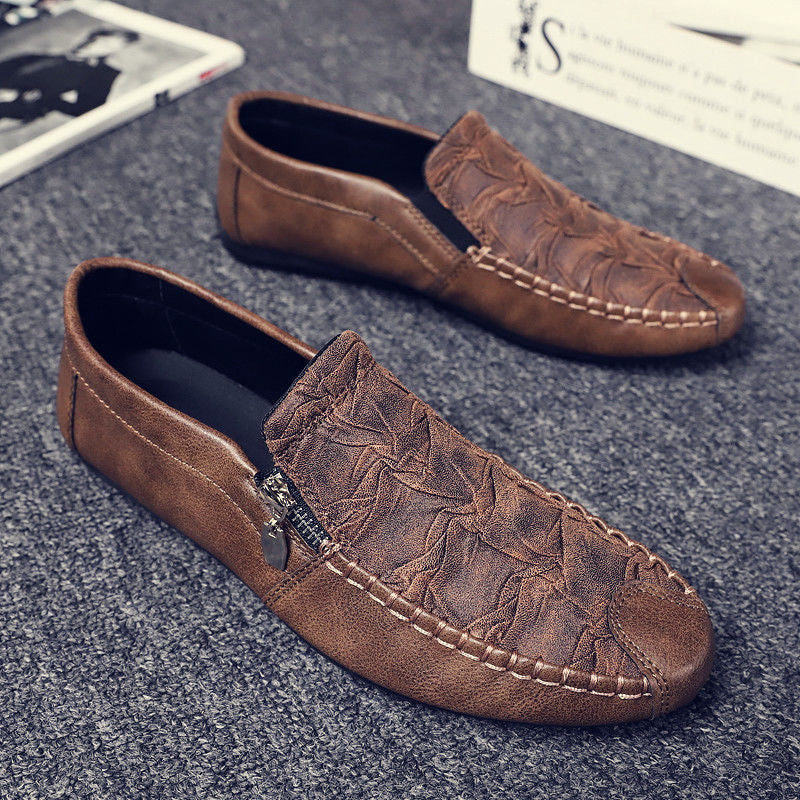 Wrinkled Soft Sole Casual Leather Shoes