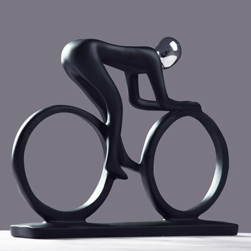 Creative cyclist statue decoration