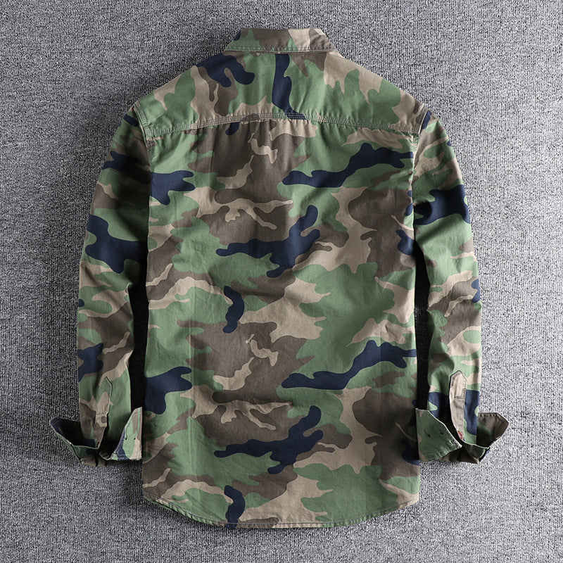 Men's long sleeve camouflage work shirt
