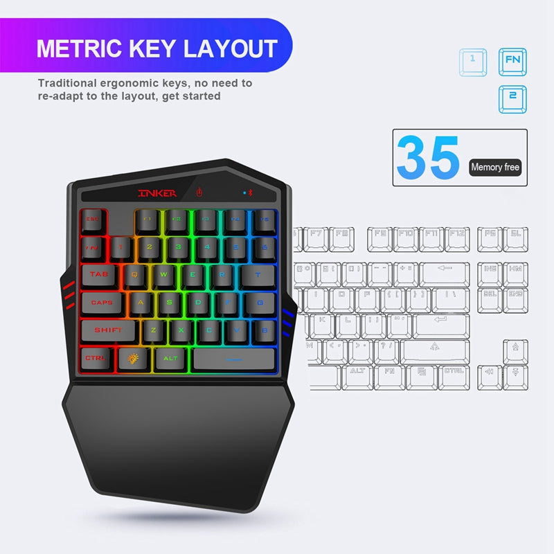 Mobile Game Bluetooth Keyboard Mouse Set