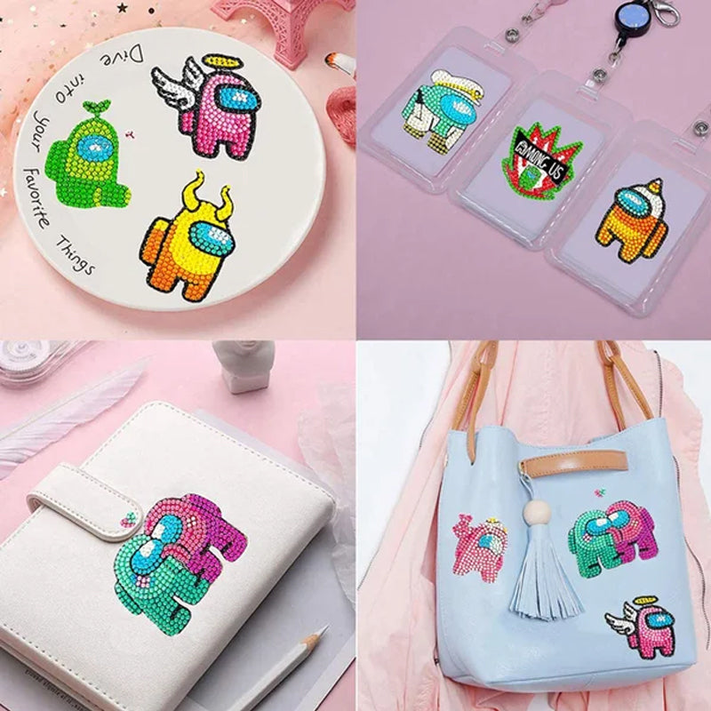 Children's DIY cartoon diamond sticking paintings