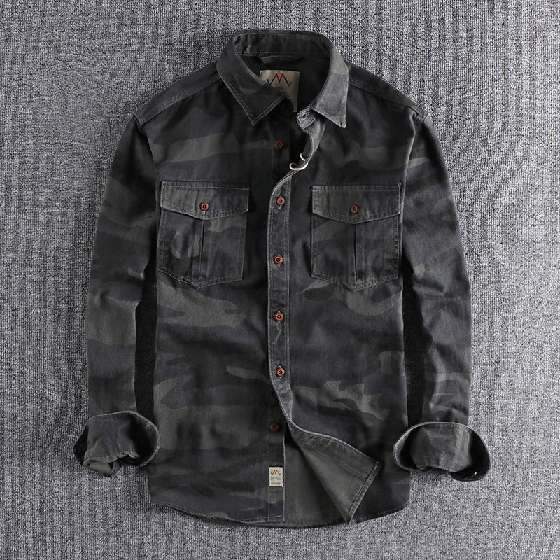 Men's long sleeve camouflage work shirt