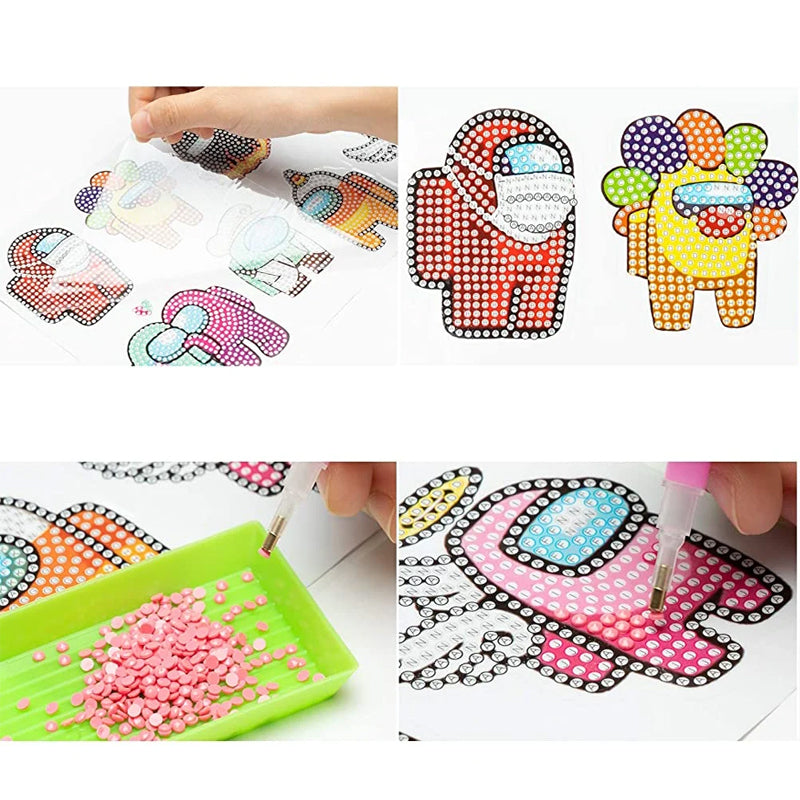 Children's DIY cartoon diamond sticking paintings