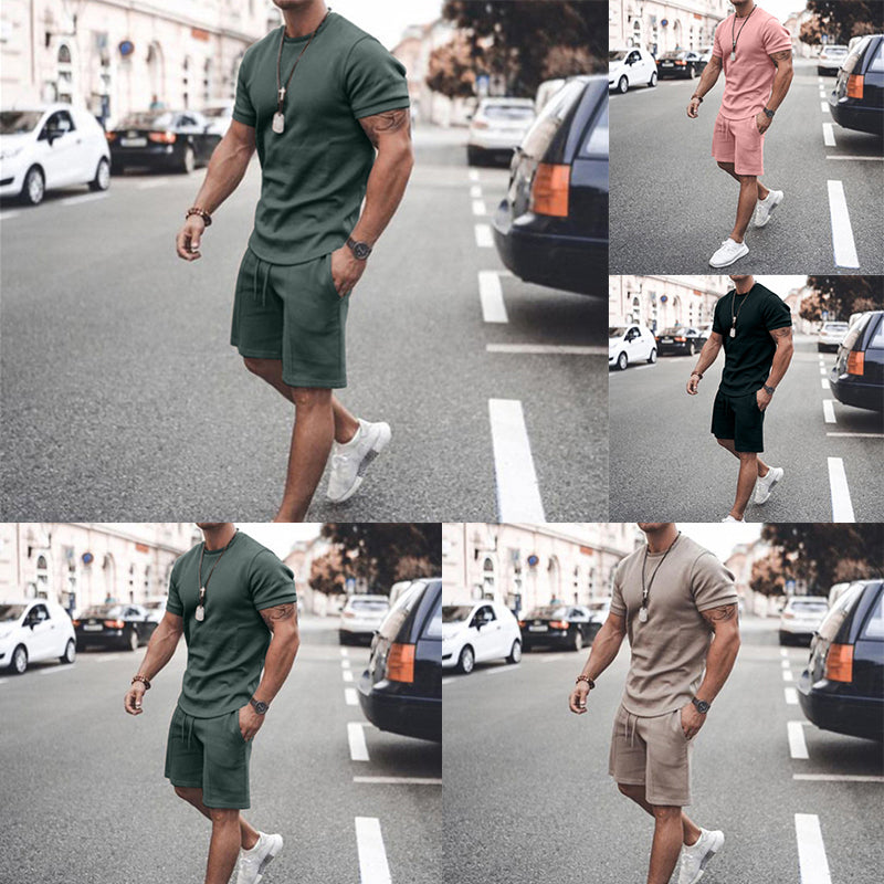 Men's Summer 2pcs Short Sport Tracksuits