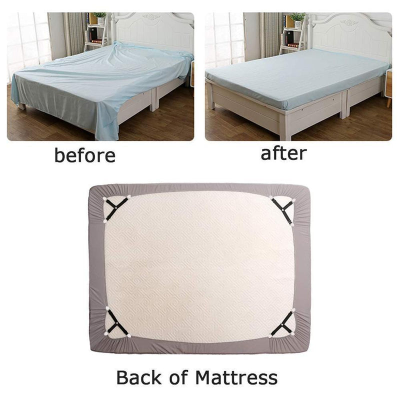 Bed Sheet Fasteners, Adjustable Triangle  Elastic Band Straps