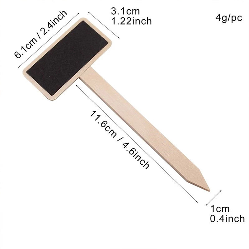 20 Pieces Mini Wooden Chalkboard Plant Markers