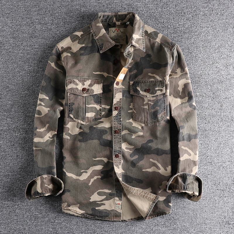 Men's long sleeve camouflage work shirt