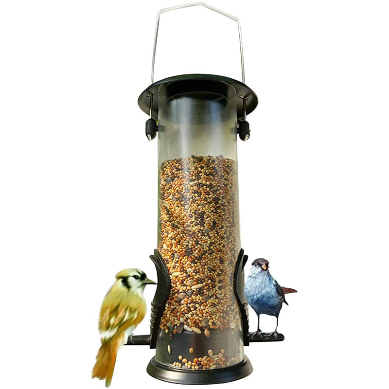 Outdoor hanging bird feeder