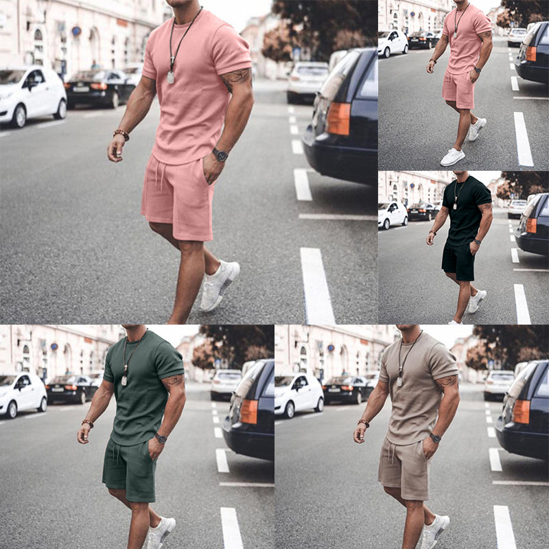 Men's Summer 2pcs Short Sport Tracksuits