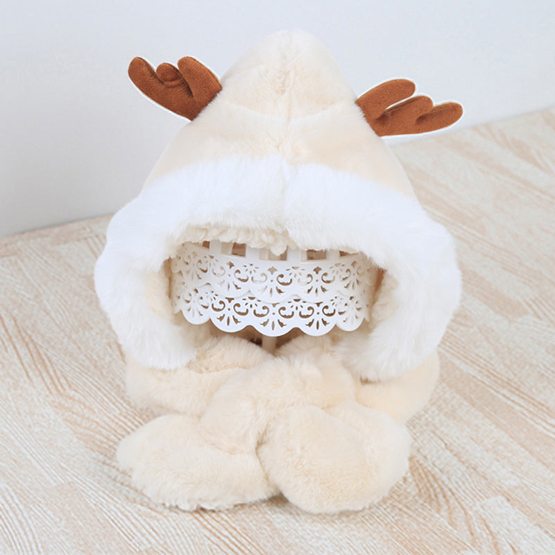 Children's scarf one-piece cap