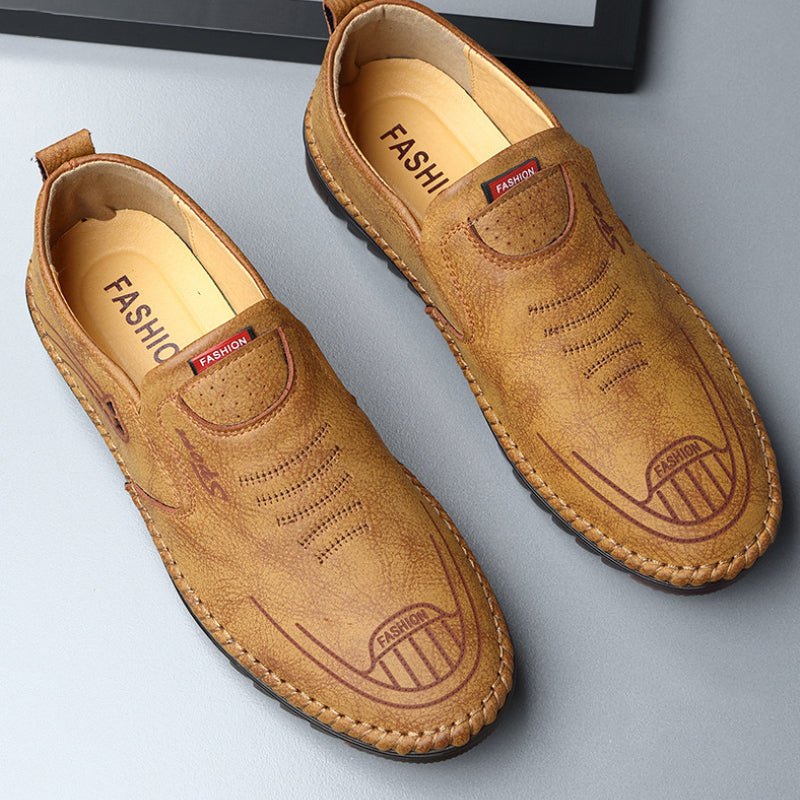 Men's soft sole leather shoes