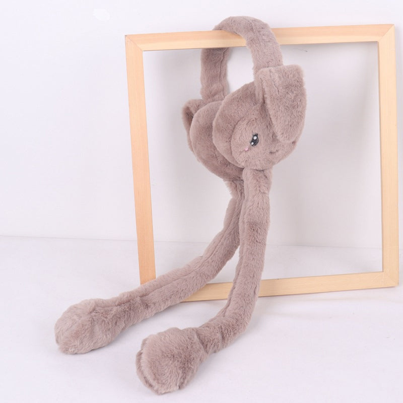Earmuffs with cute jumping rabbit ear
