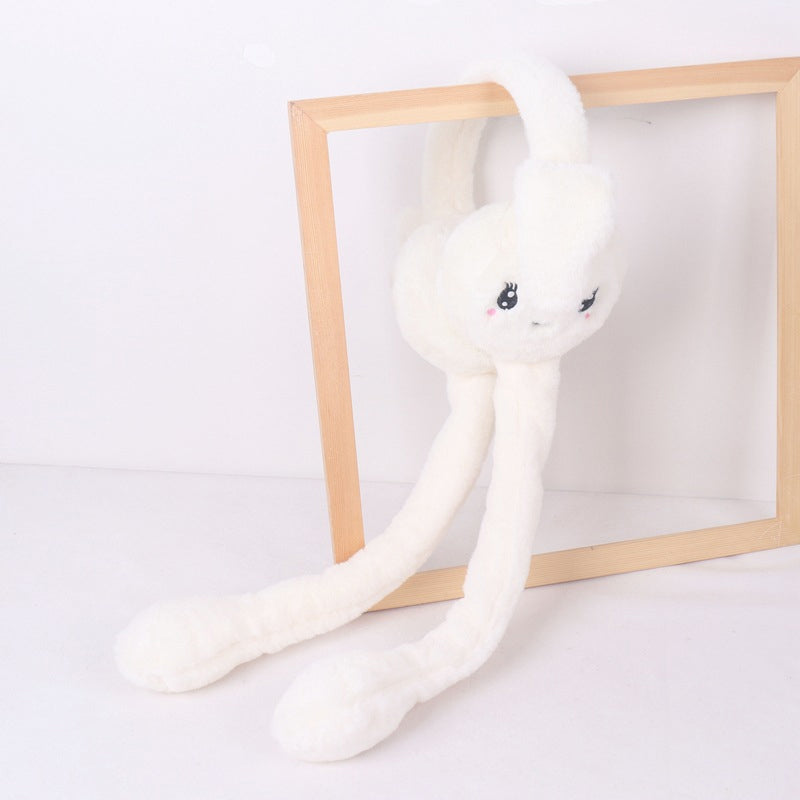 Earmuffs with cute jumping rabbit ear