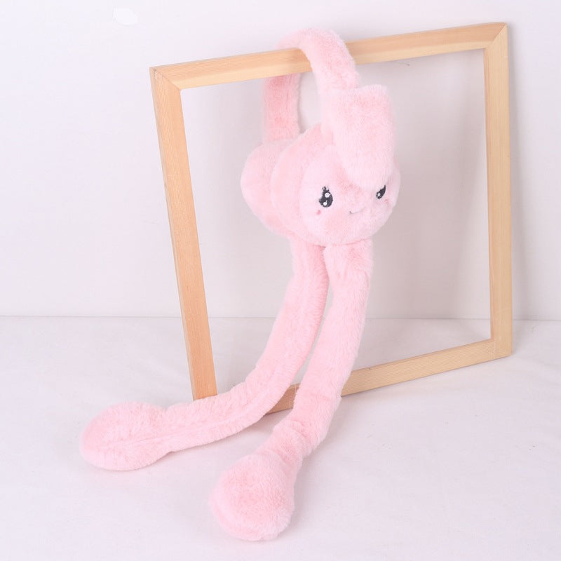 Earmuffs with cute jumping rabbit ear