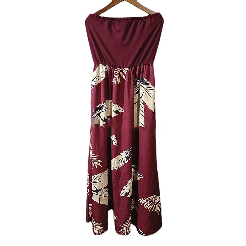 Off-the-shoulder printed dress